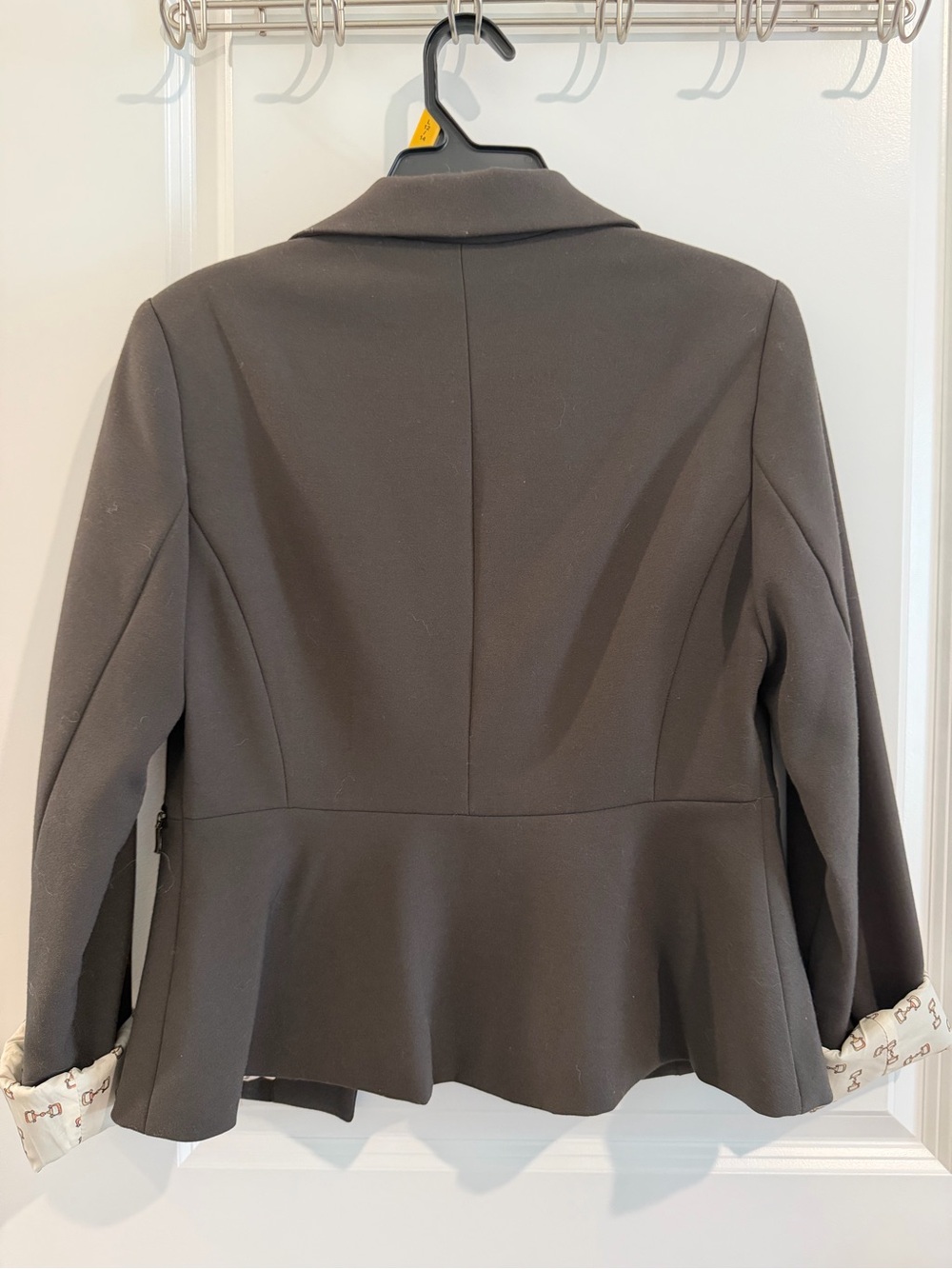 The Limited Dark Brown Tailored One-Button Blazer with Printed Lining - Picture 2 of 3